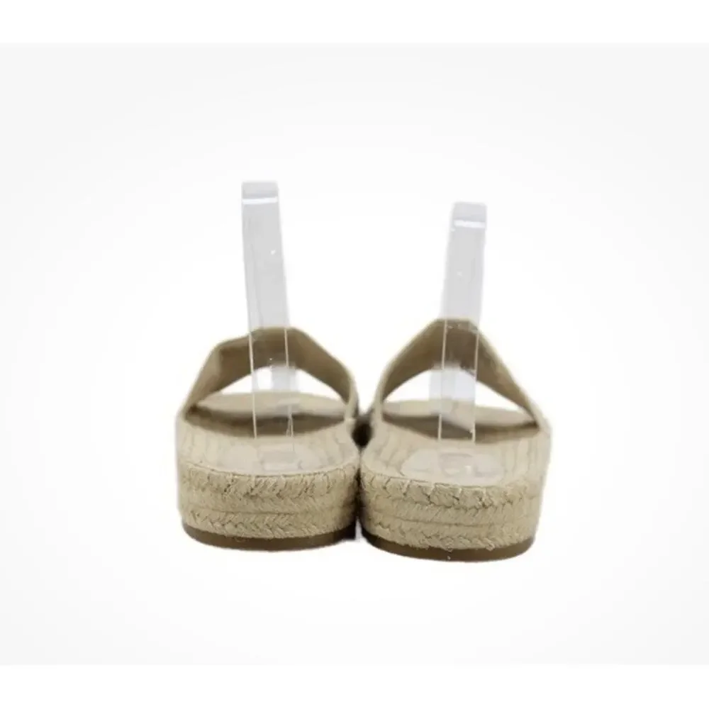 Tory Burch Womens Woven Detail Espadrille Sandals Beige Size 10